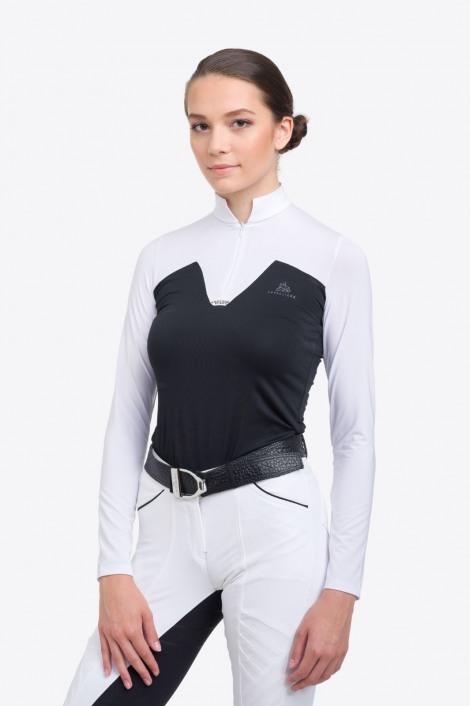 Рубашка для выступлений POP - длинный рукав, спецодежда для конного спорта из технической ткани