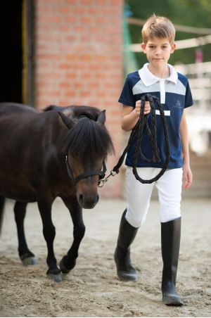Boy's Riding Show Shirt MOSAIC KIDS - Short Sleeve, Technical Equestrian Show Apparel
