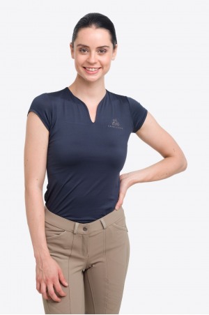 High Performance Riding Top ROSE GOLD - Short Sleeve, Technical Equestrian Apparel