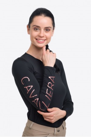 High Performance Riding Top ROSE GOLD - Long Sleeve, Technical Equestrian Apparel