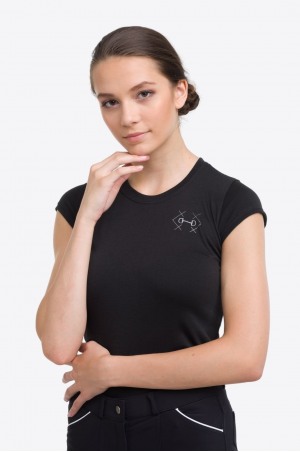 Baumwolle Reiten T-Shirt BIT - Kurzarm, Reitbekleidung