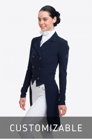 Dressage Tailcoat CUSTOM CRYSTALLIZED - SECOND SKIN TECHNOLOGY, Softshell, Technical Equestrian Apparel