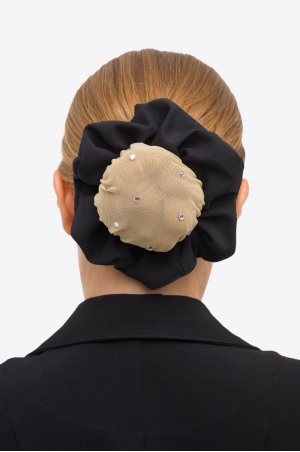 Hair Net Bun Cover with Scrunchies CUSTOM CRYSTALLIZED