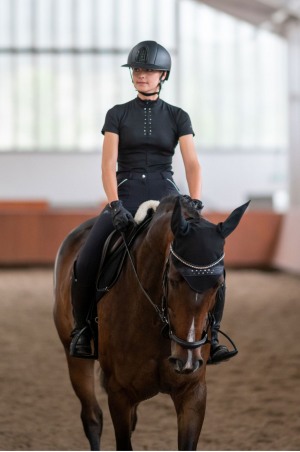 Technical Riding Top CUSTOM CRYSTALLIZED - Short Sleeve, Technical Equestrian Apparel