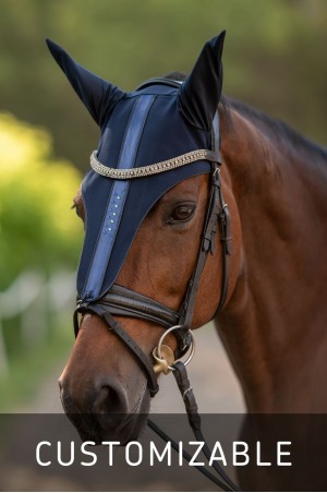 Technical Horse Ear-Bonnets CUSTOM CRYSTALLIZED - Long Version, Horse Equipment
