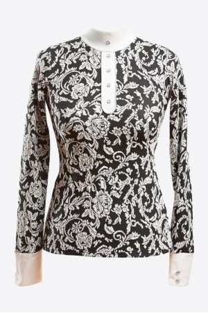 152-400403 Cavalliera Professional LIMITED EDITION - DIGNITY BLACK/WHITE Long Sleeve Show Shirt