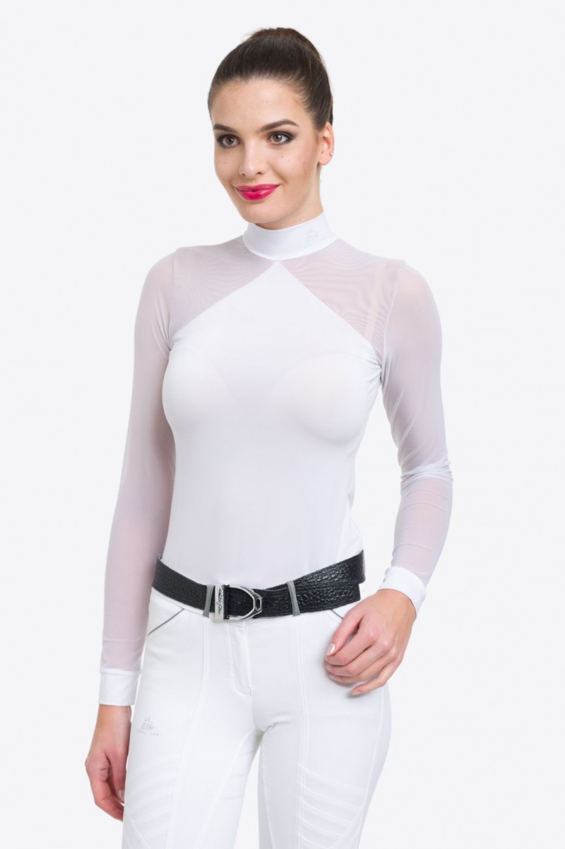 Camiseta Técnica Arabia Mujer Blanca Combinada 