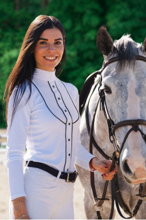 Riding Show Shirt GENTLE RIVER - Long Sleeve, Technical Equestrian Apparel