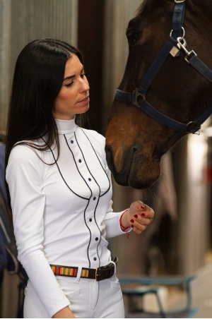 Рубашка для выступлений GENTLE RIVER - длинный рукав, спецодежда для конного спорта из технической ткани