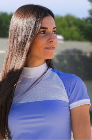 Turniershirt BABY BLUE MESH - Kurzarm, Technische Turnierbekleidung
