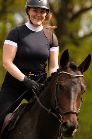 Riding Show Shirt MODERN DAME - Short Sleeve, Technical Equestrian Show Apparel