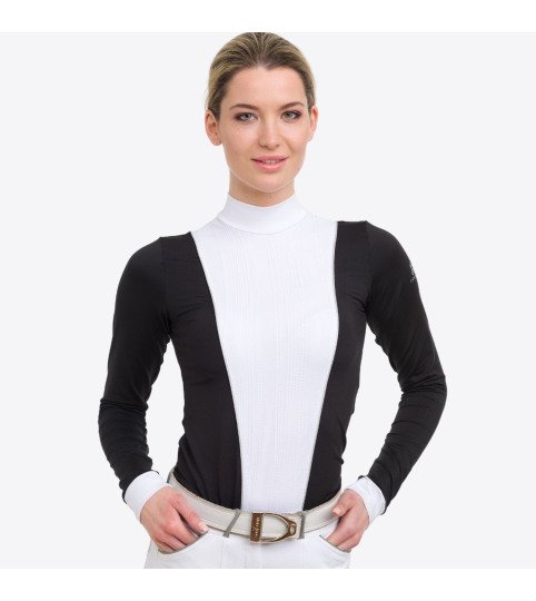 Polo de concours QUEEN - manches longues, Vêtement technique d'équitation