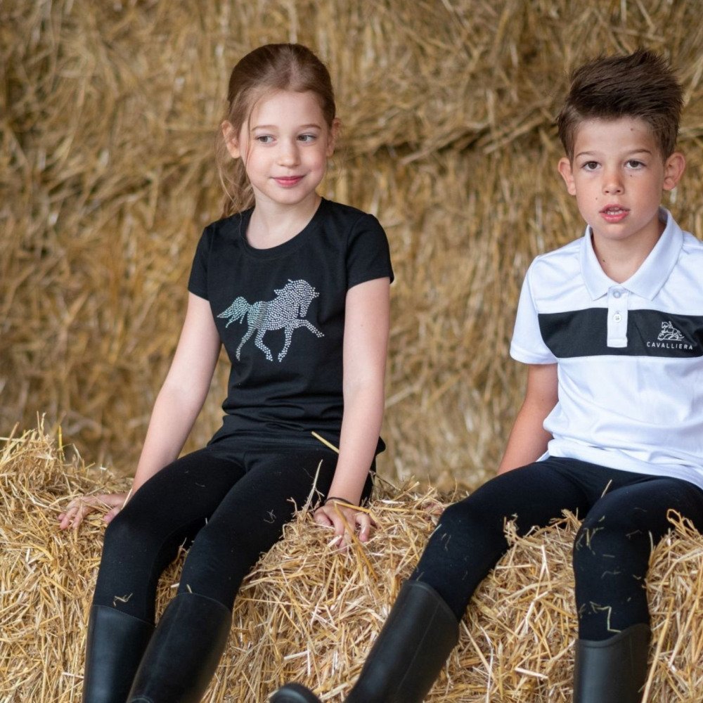 Cavalliera Riding Top for Kids CRYSTAL FOAL short Equestrian Apparel