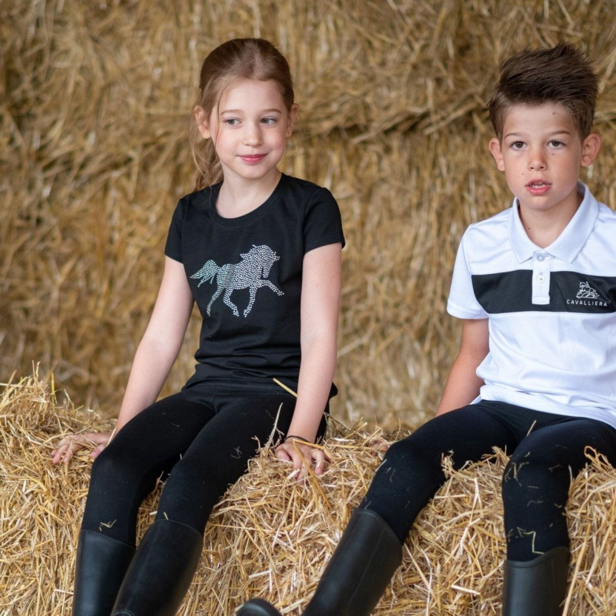 Cavalliera Riding Top for Kids CRYSTAL FOAL short Equestrian Apparel