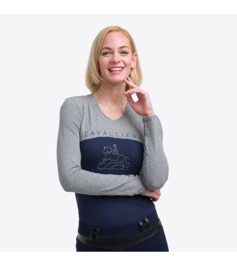 ECO Cotton Based Riding Top SPORTY CHIC - long sleeve, Equestrian Apparel