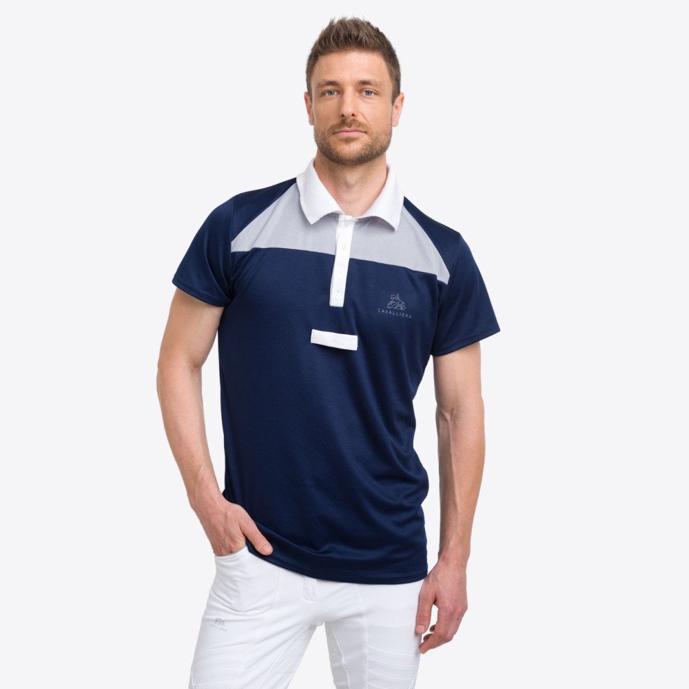 Cavalliera Riding Show Shirt MOSAIC for Men, short Equestrian Apparel