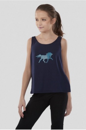 PLAYFUL PONY Sleeveless Loose Fit Top